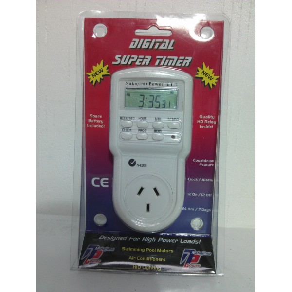 Nakajima 10amp Digital Timer 16amp switching relay, 1sec capable.