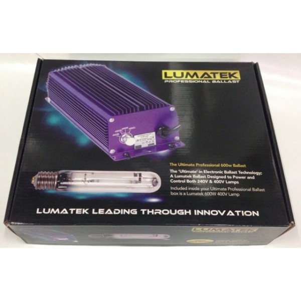 Lumatek Pro 600W 400V Electronic Ballast with GE PSL 400V HPS lamp inc. (4 Pack)