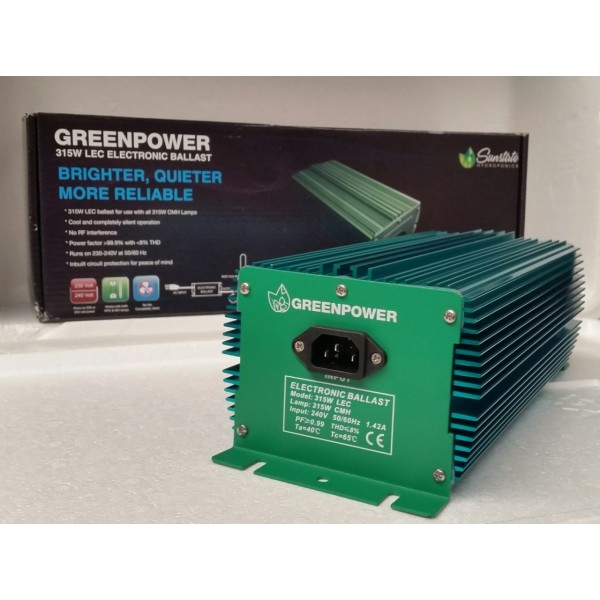 GreenPower 315W LEC Full Kit. Ballast, Lamp, adapter with SeaHawk shade