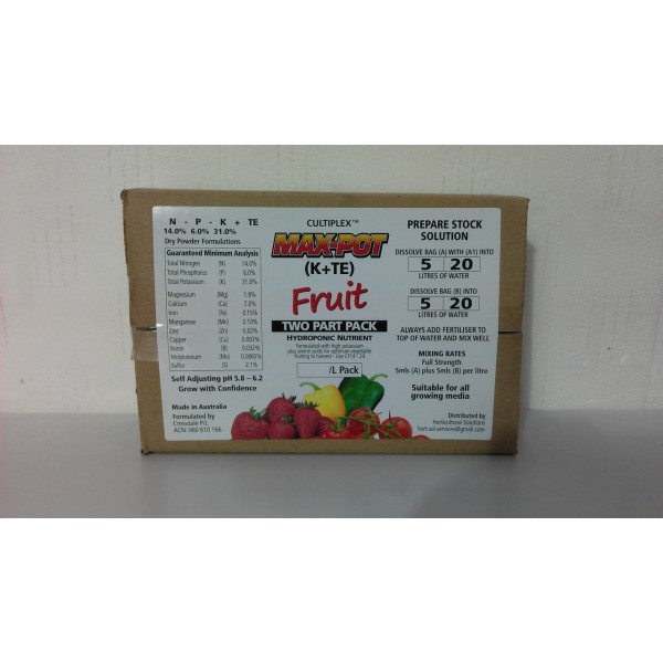 Cultiplex MAX POT FRUIT/FLOWER 1KG 2 part powder 1000L