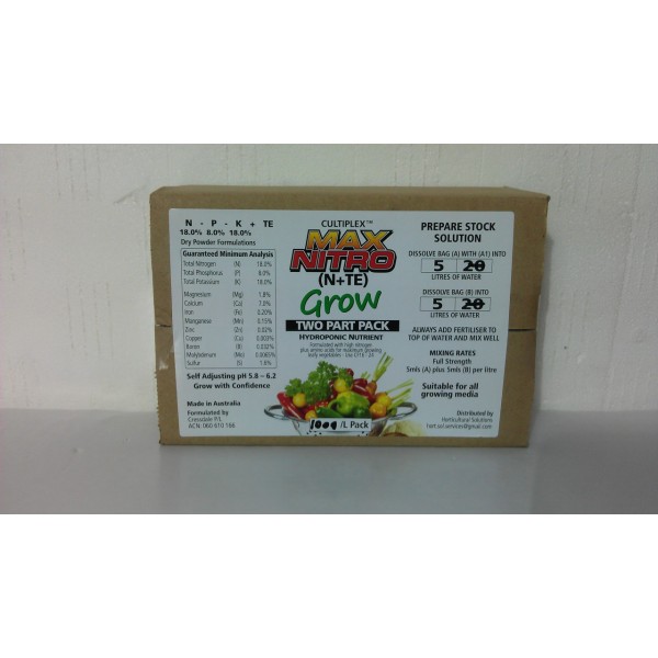 Cultiplex MAX NITRO GROW 1KG 2 Part powder 1000L