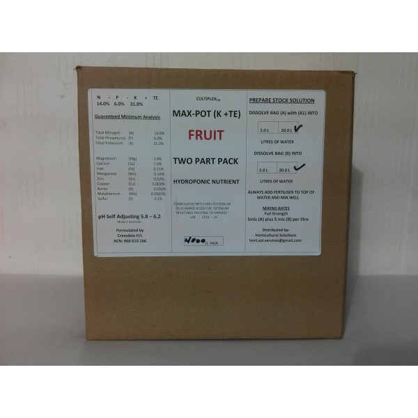 Cultiplex MAX POT 4KG FLOWER FRUIT 2 Part powder 4000L