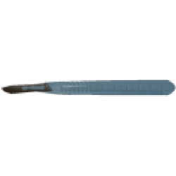 Scalpel Sterile blade and handle.