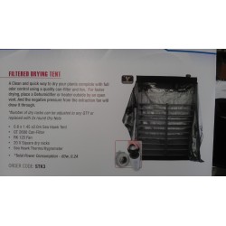 Filtered Drying Tent.