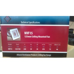 Allvent HBF 150 Internal mount ceiling fan.
