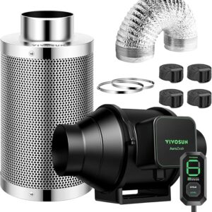 VIVOSUN AEROZESH S4 4" FAN + CARBON FILTER + DUCTING + E12 CONTROLLER KIT