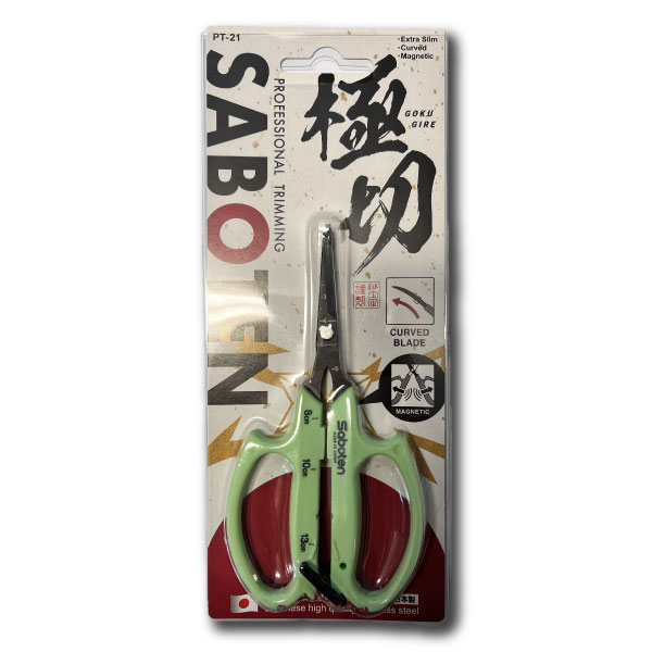 SABOTEN PT-21 MAGNETIC TRIMMING SCISSORS CURVED BLADES