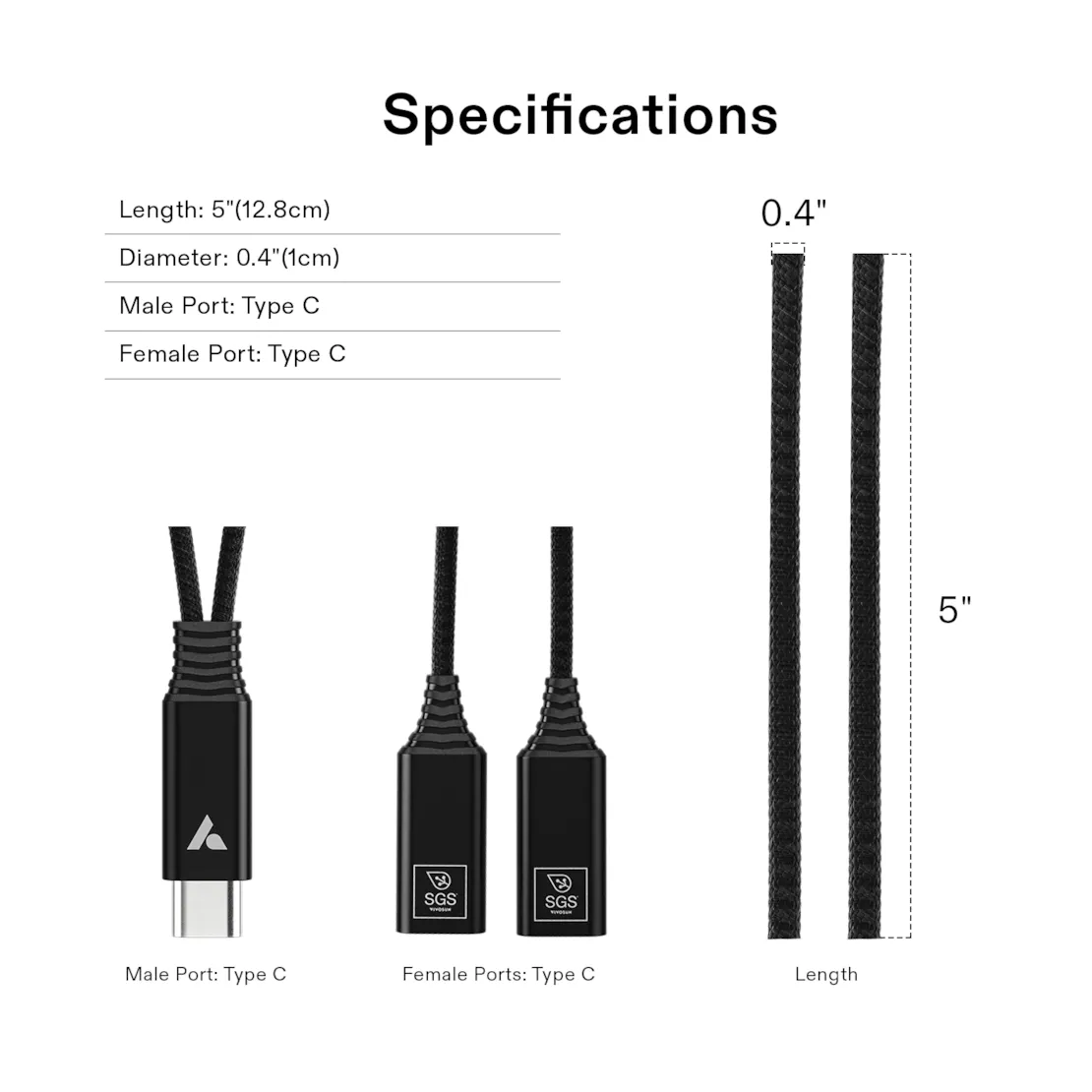 VIVOSUN USB-C SPLITTER FOR GROWHUB CONTROLLER E42A - Image 2