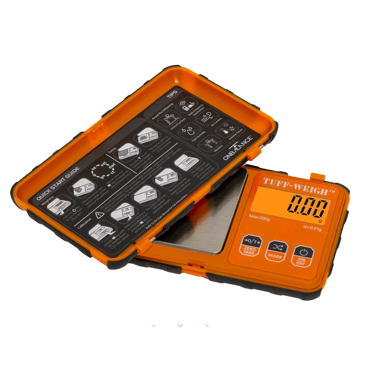 On Balance Tuff Weigh Scale TF-200 ( 200g x 0.01g ) - ORANGE - Image 5