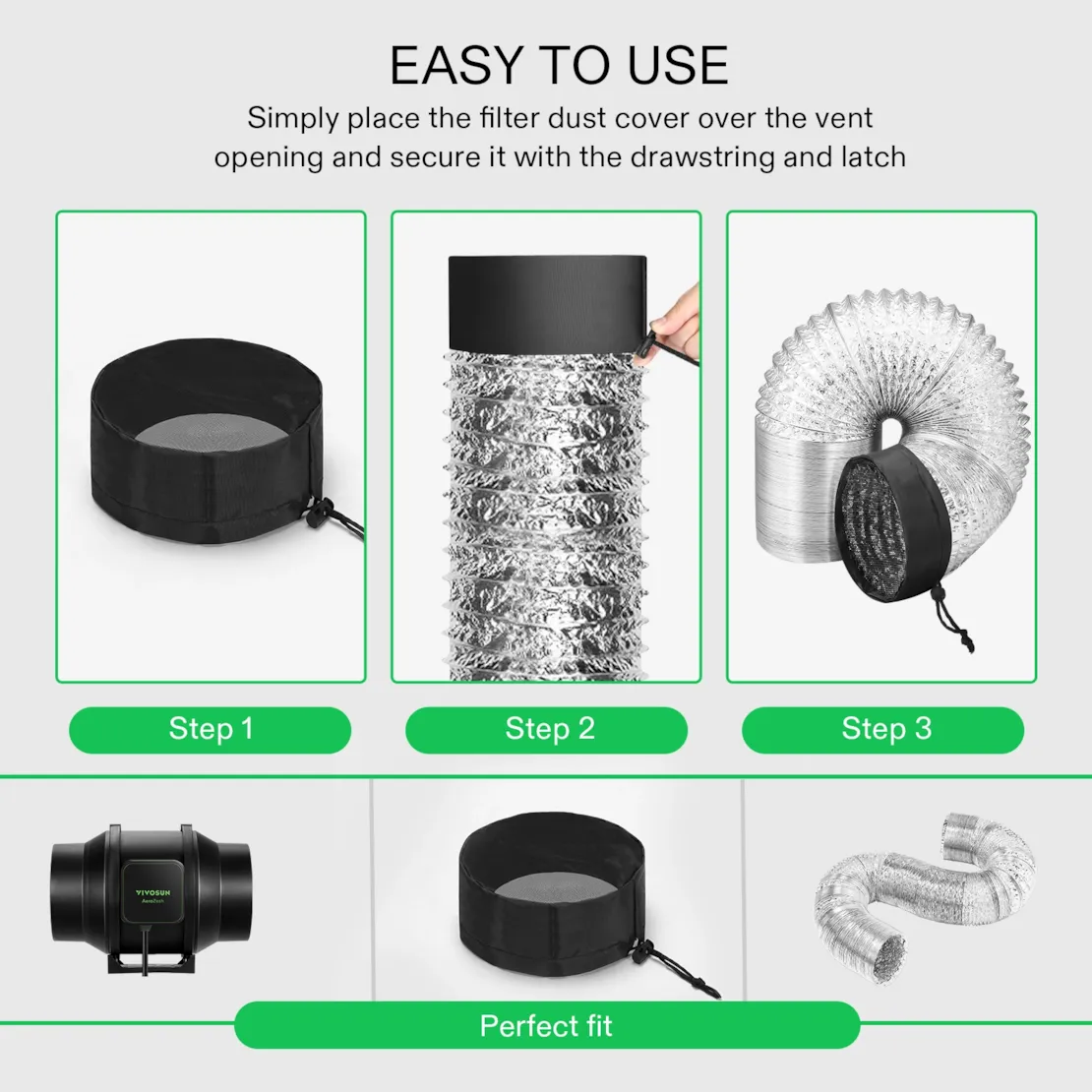 VIVOSUN 8" DUCT FILTER COVER - 200MM - Image 6
