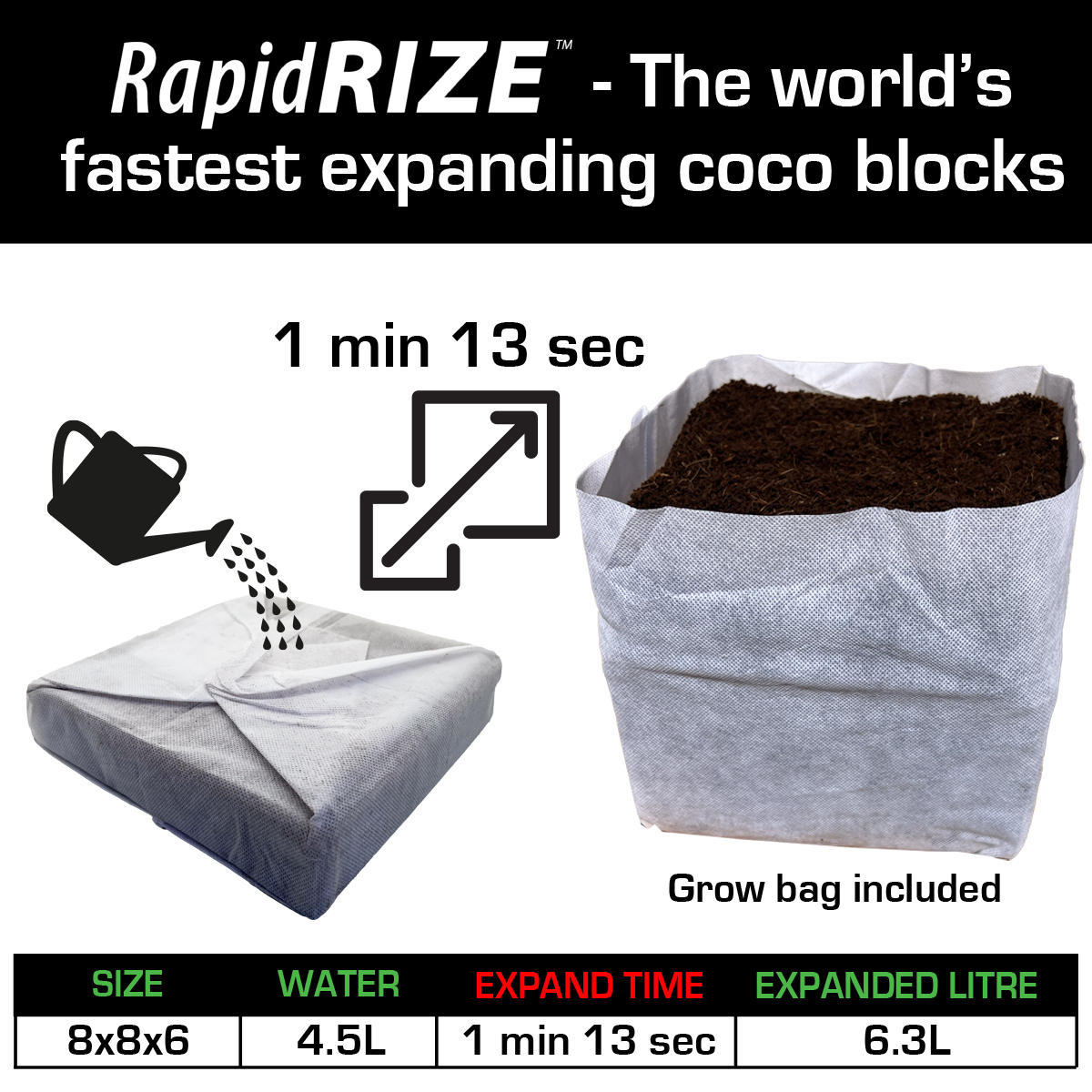 QUIKGRO RAPID RIZE BLOCK 8X8 INCH - Image 5