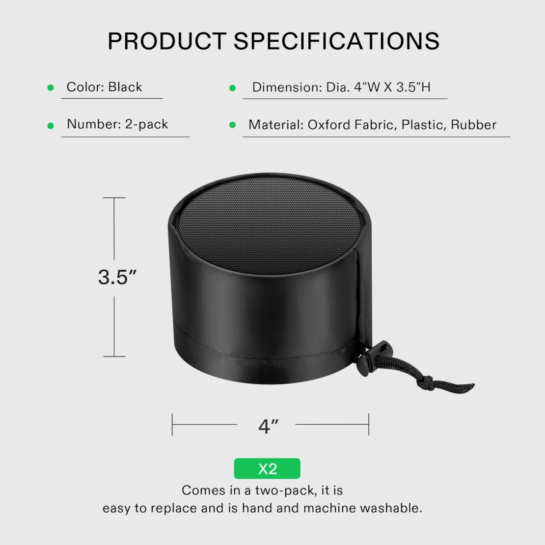 VIVOSUN 6" DUCT FILTER COVER - 150MM - Image 2