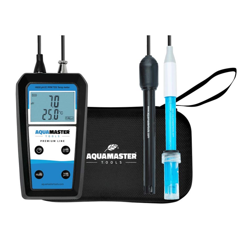 AQUAMASTER H600 PRO PH - EC - PPM - TDS - TEMP HANDHELD INC CASE