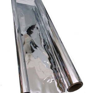 MYLAR - SILVER WITH BLACK BACKING 1.2 X 7.5 METRE ROLL