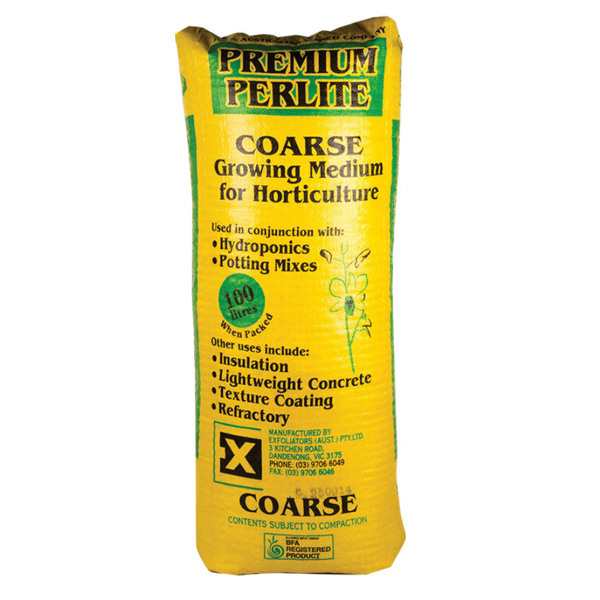 PERLITE (8MM TO 12MM COARSE) YELLOW BAG (15P) 100 LITRE