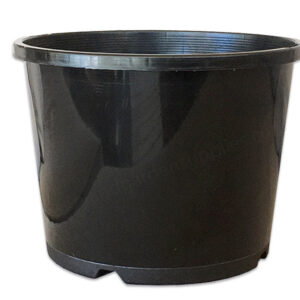 200MM STANDARD BLACK SQUAT POT WITH HOLE