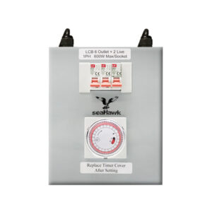 6 OUTLET + 2 LIVE LIGHT CONTROL BOARD 8000W 50 AMP + 2 X 15A LEADS