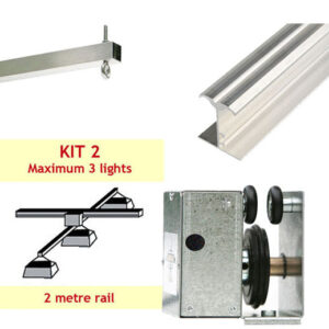 JUPITER 2 LIGHT 2 MTR RAIL FOR 1-3 LAMPS ON X BAR - KIT- 2 (DELAY)