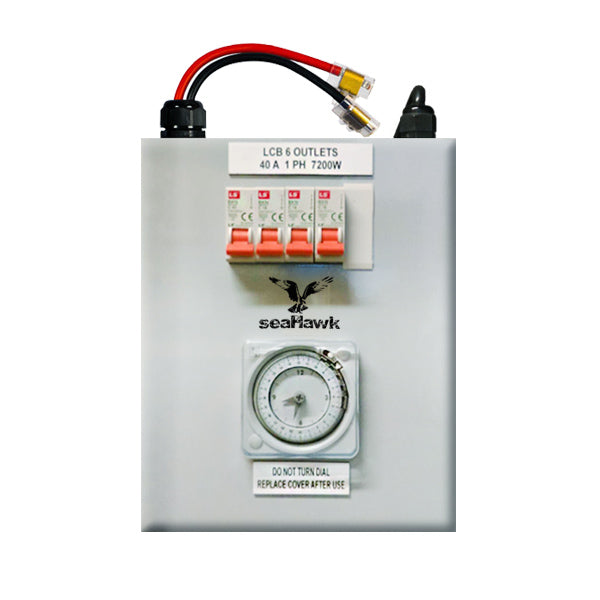6 OUTLET HEAVY DUTY LIGHT TIMER 7200W 40 AMP MAX SM-EARTH