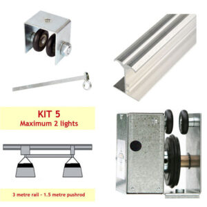 JUPITER 2 LIGHT 3 MTR RAIL FOR 2 LAMPS ON PUSH ROD - KIT- 5 (DELAY)
