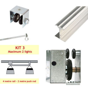 JUPITER 2 LIGHT 4 MTR RAIL FOR 2 LAMPS INLINE PUSH ROD - KIT- 3 (DELAY)