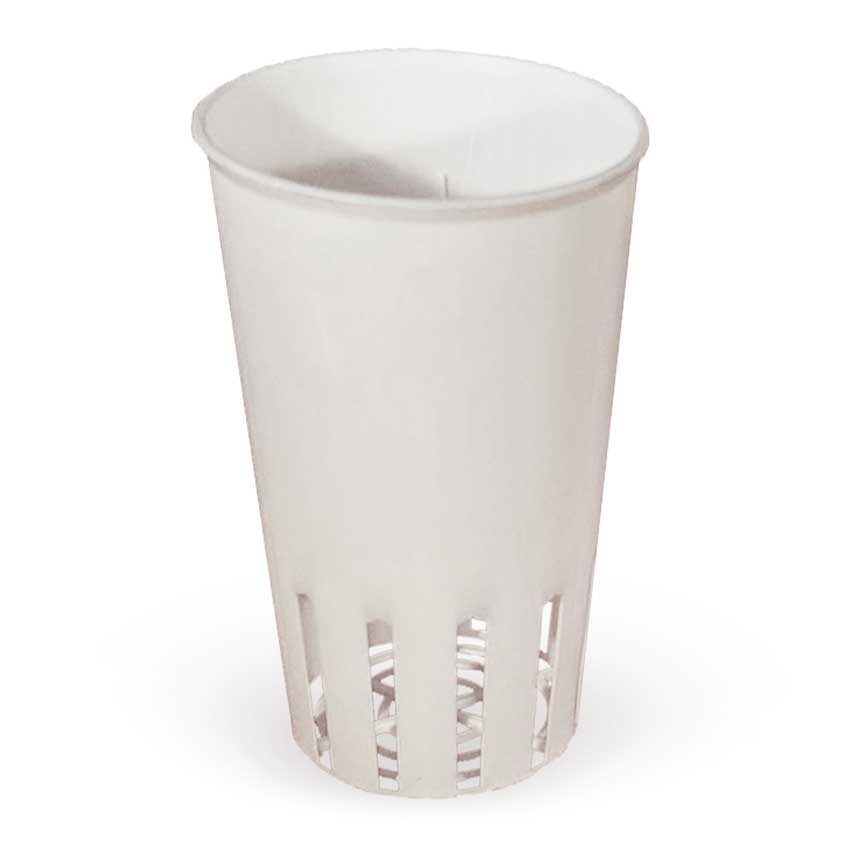 GROW-POT - 80MM SLOTTED WITH UV - REUSABLE WHITE TALL