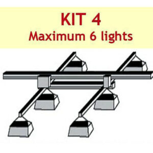 JUPITER 2 LIGHT 4 MTR RAIL 2 - 6 LAMPS 2 X BARS + P/ROD - KIT- 4 - (DELAY)