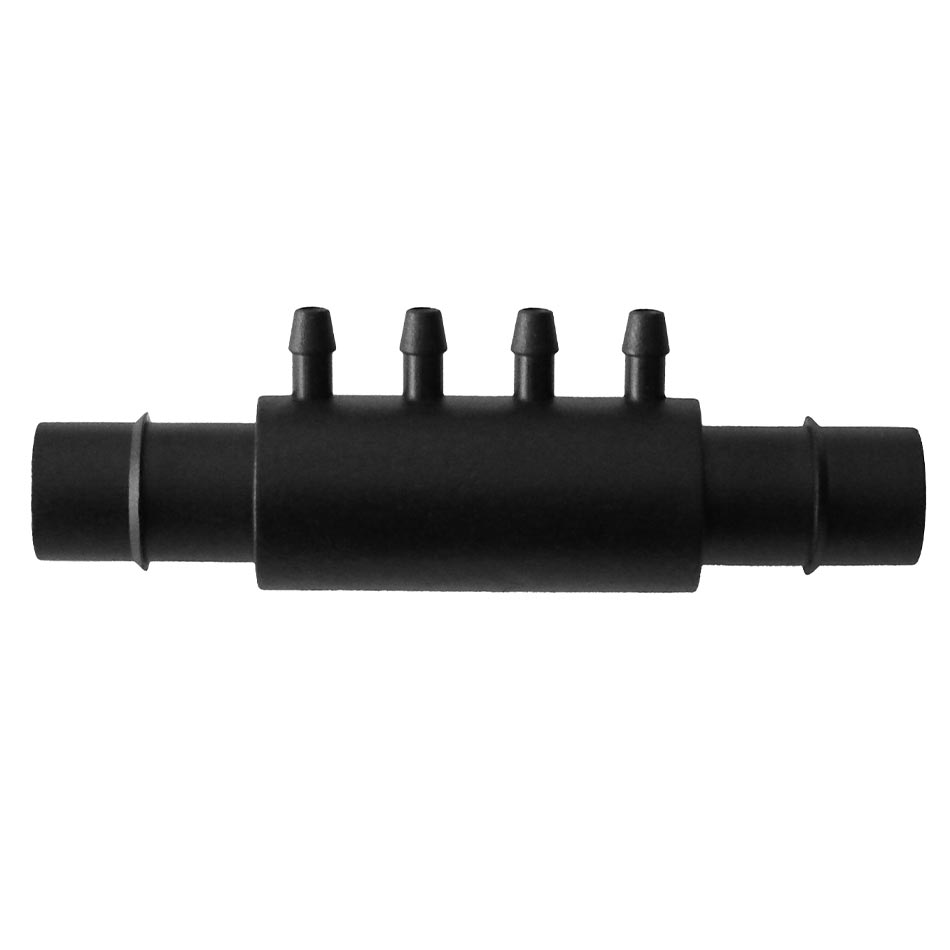 MANIFOLD 13MM INLINE WITH 4 MICROTUBE OUTLETS