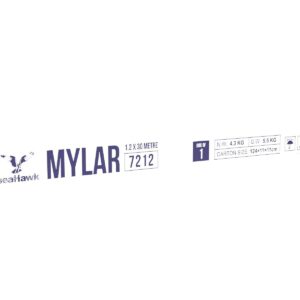 MYLAR - SILVER WITH BLACK BACKING 1.2 X 30 METRE ROLL