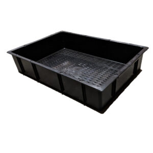 CROP-BOX BLACK 23 LITRE GRATED BASE