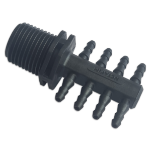 EIGHT OUTLET MANIFOLD X WITH 1/2 BSP MALE THREAD