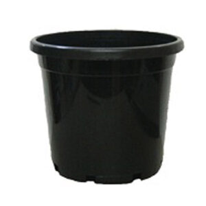 250MM STANDARD BLACK POT WITH HOLE NINE LITRE