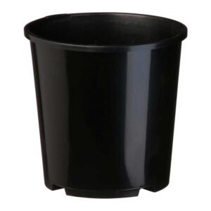 150MM STANDARD BLACK POT WITH HOLE 1.9 LITRE