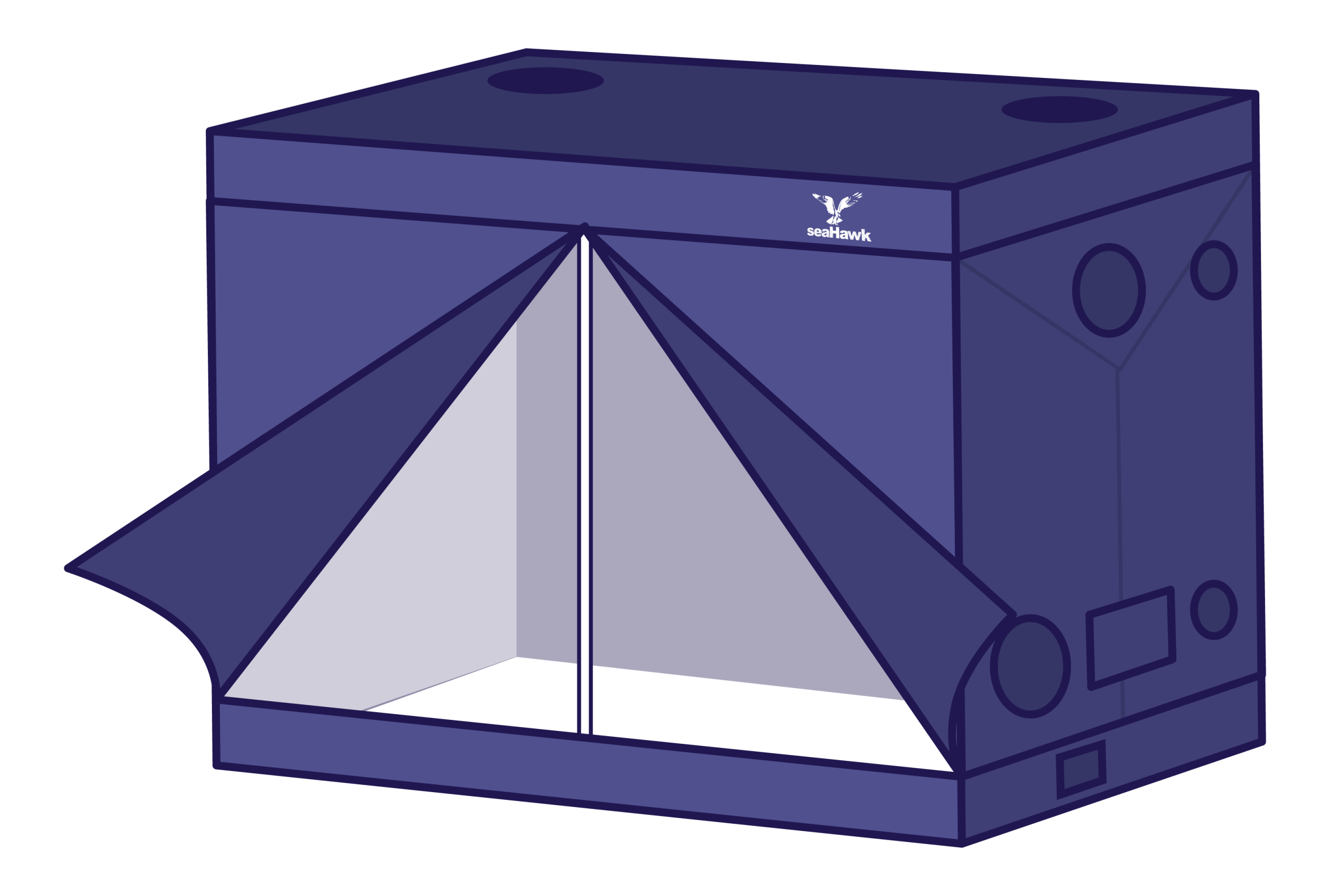 SEA-HAWK MYLAR GROW TENT 2.4 X 1.2 X 2.0M