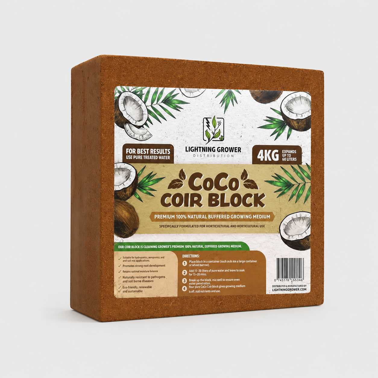 CO-CO BRICK FOUR KG (LGD) COMPRESSED (MAKES 56 LITRES)